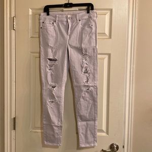 AE NEXT LEVEL STRETCH DESTROYED LIGHT PURPLE JEGGING SIZE 10